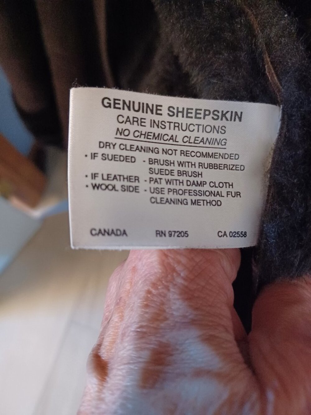 Danier brand sheep skin coat - dark brown, small